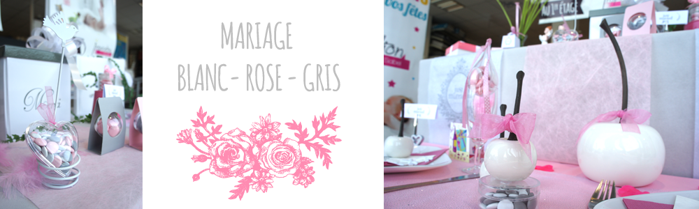 Mariage gris et rose