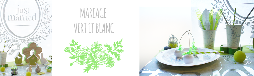 Mariage blanc et vert